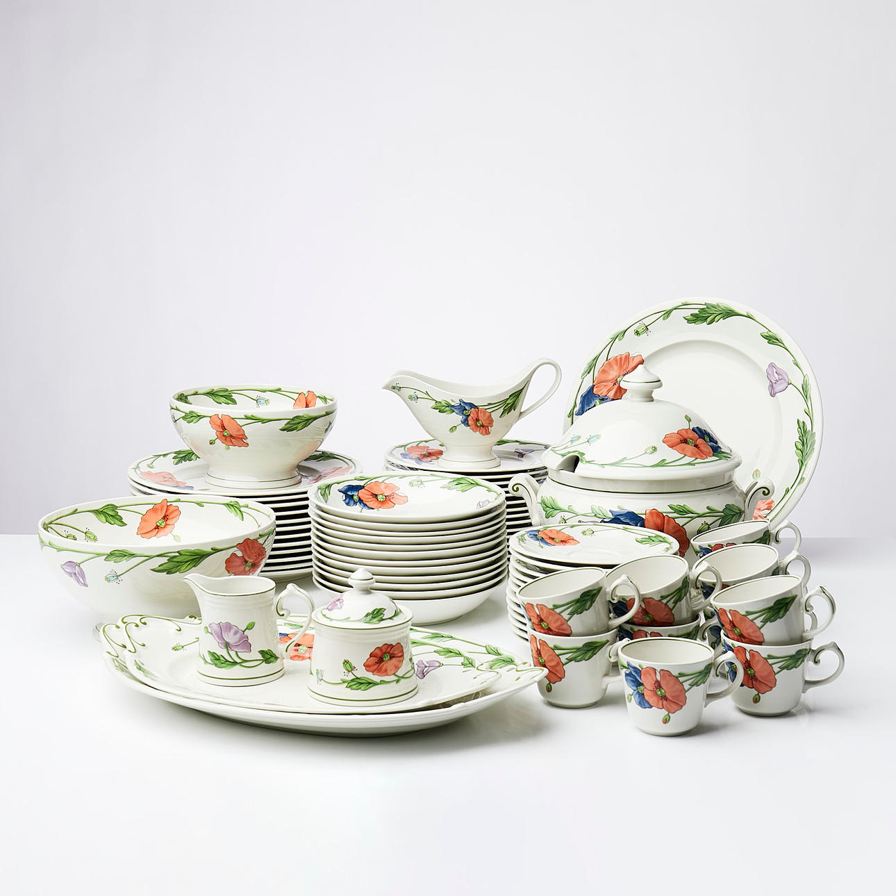 Villeroy & Boch Amapolo 花柄 ボウル 6枚セット VILLEROY & BOCH. vajilla, 