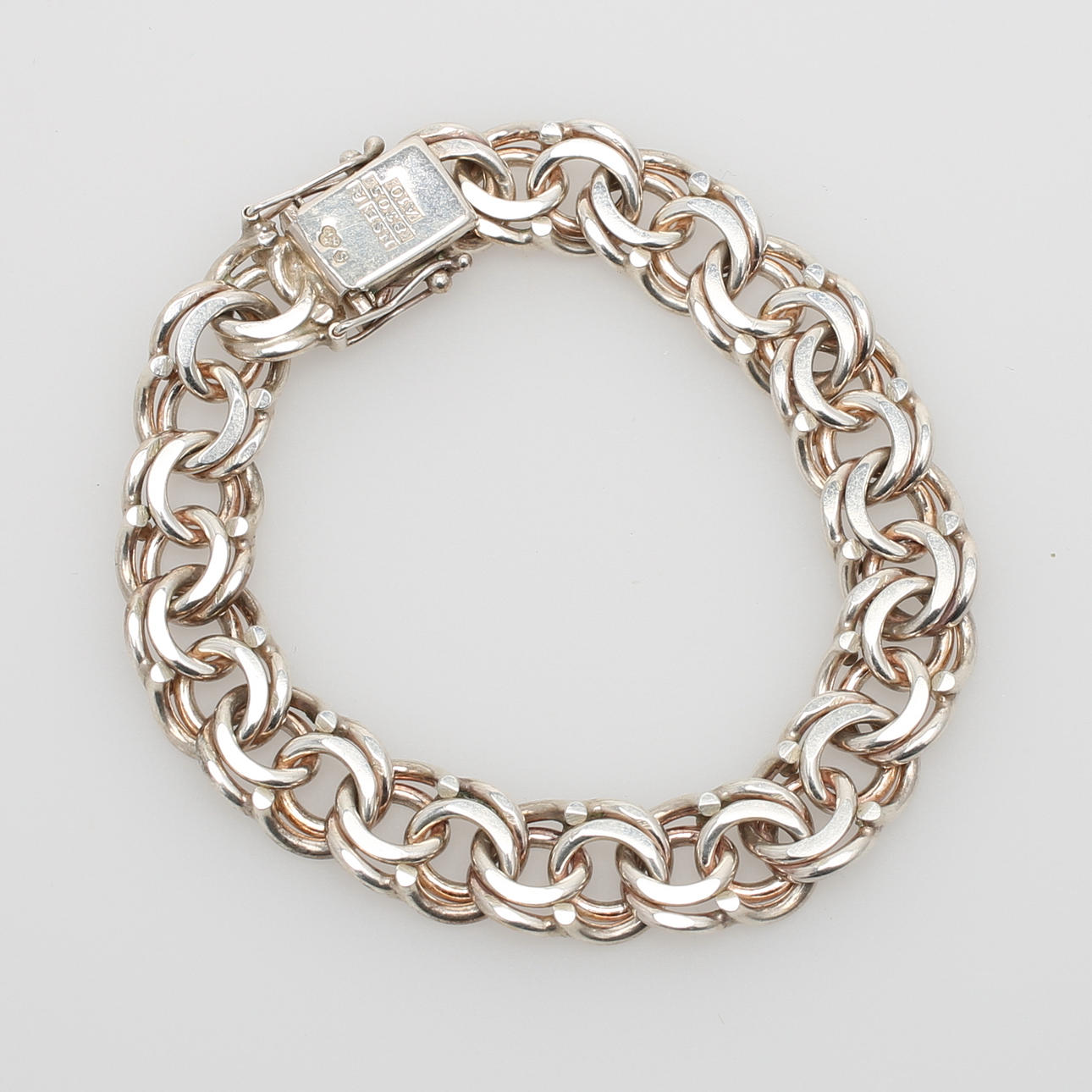 ARMLÄNK, bismarck, silver, vikt ca 39 g.