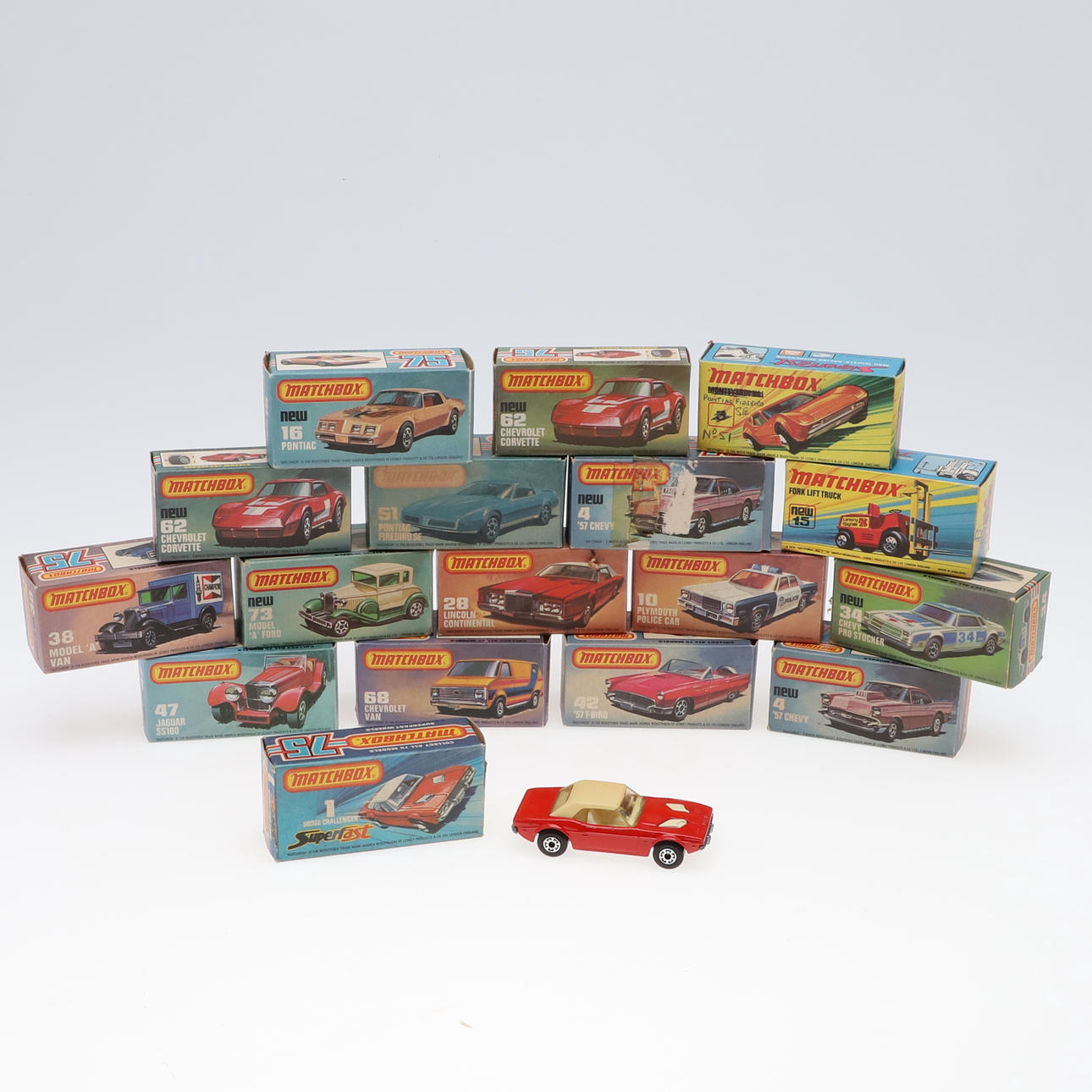 MATCHBOX SUPERFAST BOXED DIE CAST TOYS.