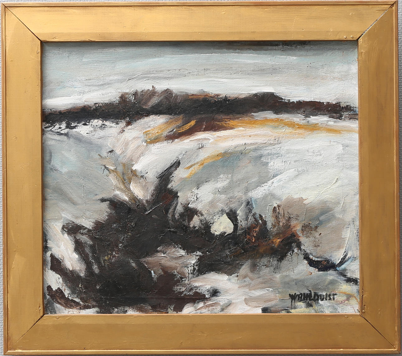 GUNNEY WAHLQUIST. Landskap. Olja på duk, signerad Wahlquist.