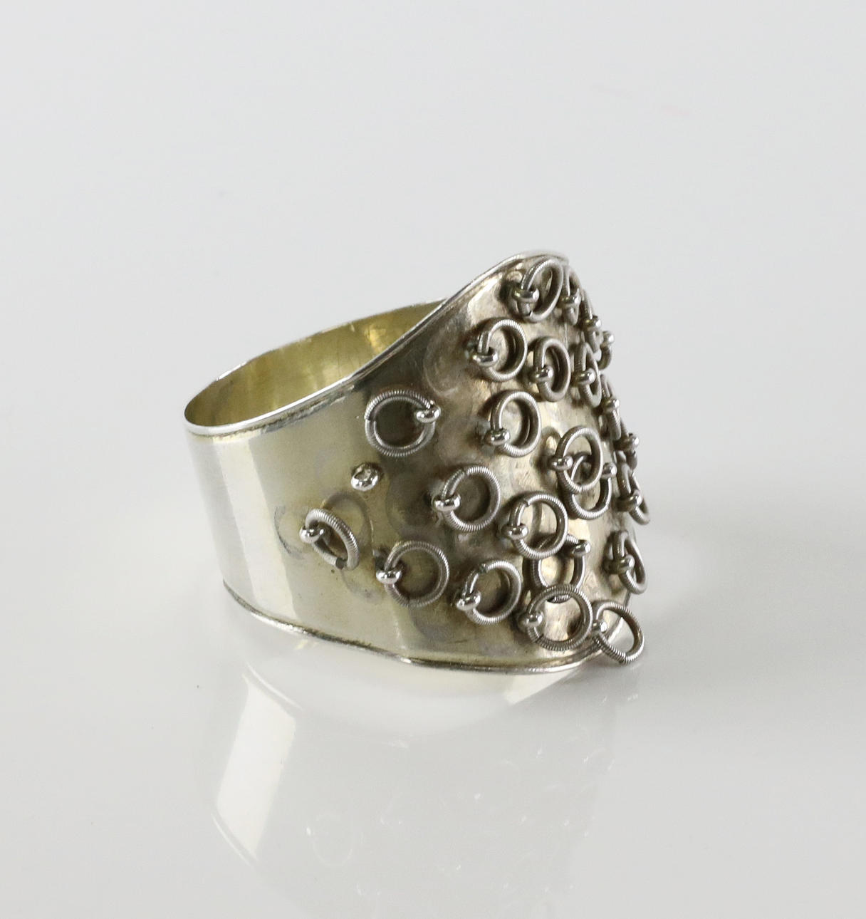 SERVETTRING, silver, Oskar Strömberg, Haparanda, 1899.