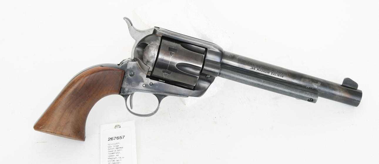 397) REVOLVER, German, Singe Action, made by Sauer & Sohn