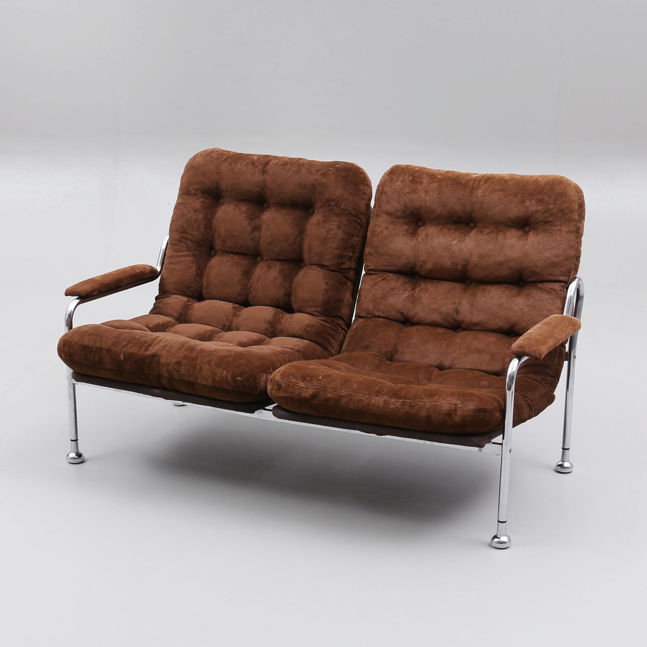 BO EIGERT. SOFA, two-seater, "Stålbo", B. Eigert AB, Hova, 1970s.