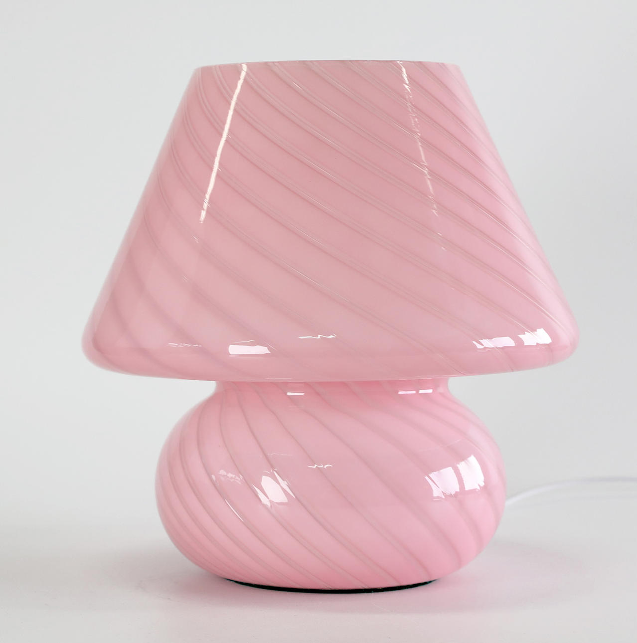 TABLE LAMP, mushroom model, glass, contemporary.