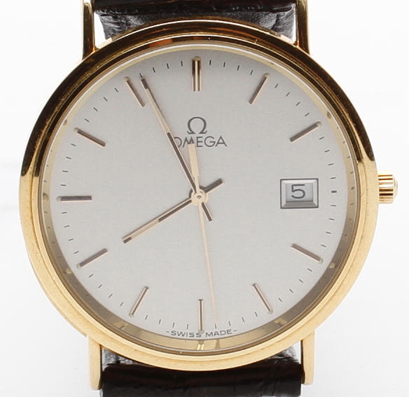 HERRARMBANDSUR, Omega, 18k guld.