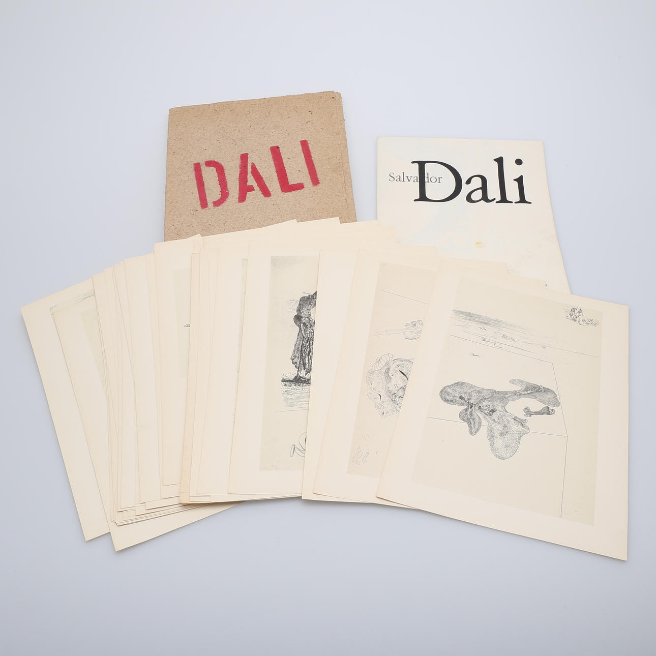 SALVADOR DALI. Konstmapp med 39 blad samt poster.