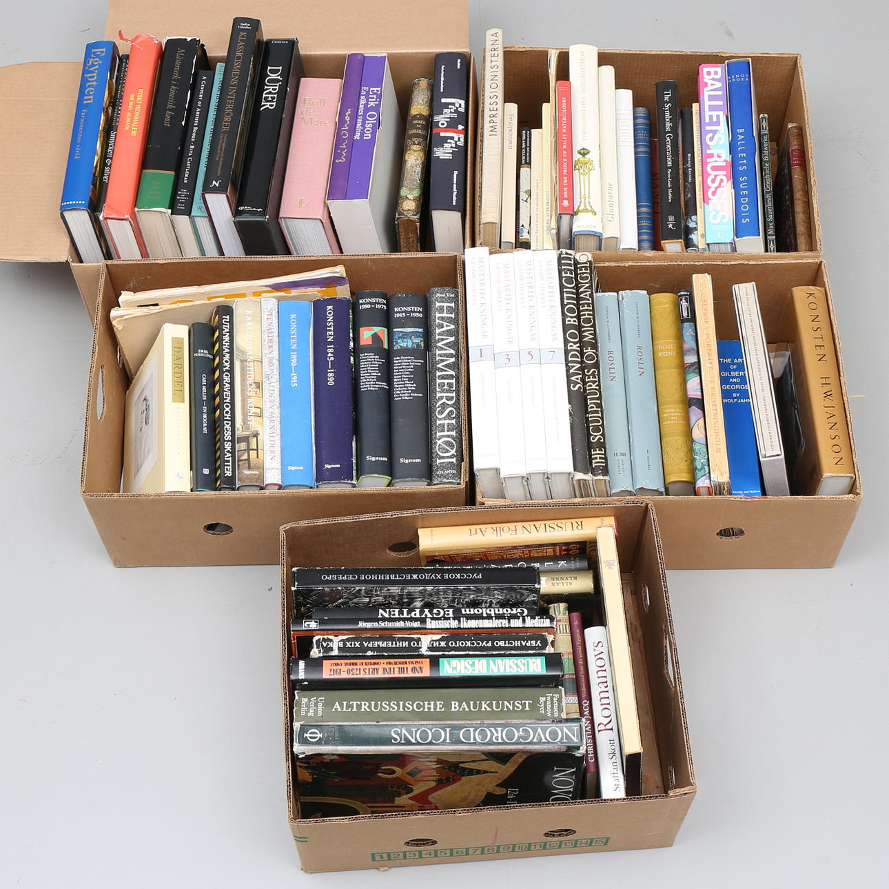 STORT PARTI KONSTBÖCKER.