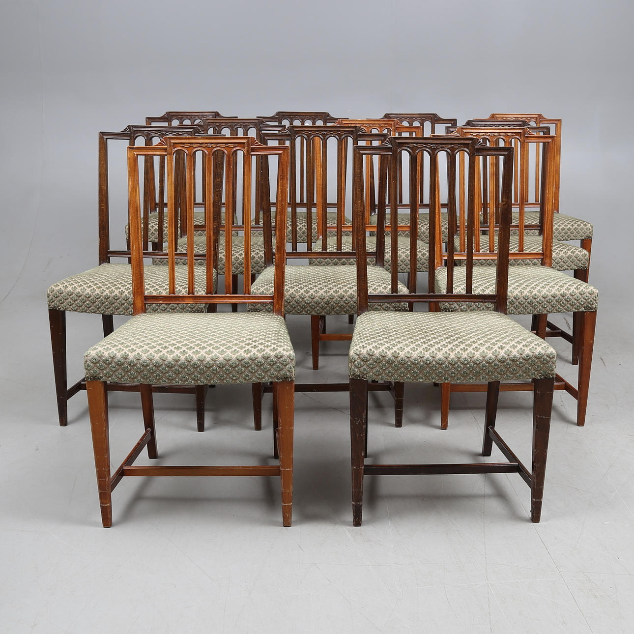 MATSALSSTOLAR, 12 st, 1900-talets andra hälft.