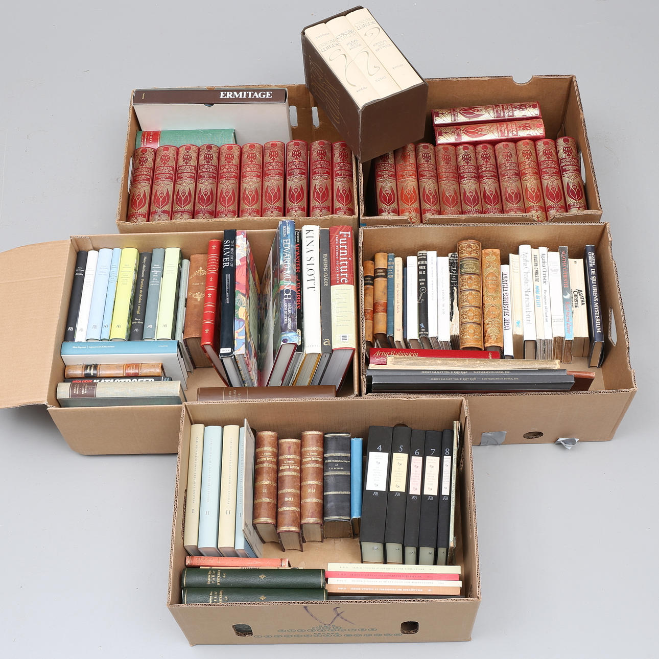 STORT PARTI BÖCKER, konst, Agatha Christie, Harry Martinson med mera.