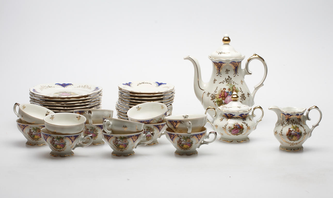 KAFFESERVIS, 26 delar, porslin, 1900-tal.