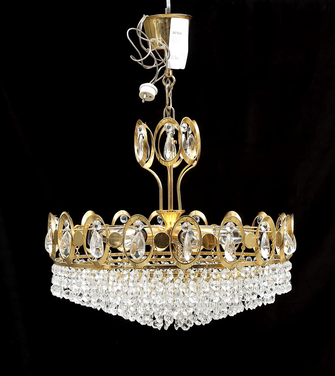 TAKPLAFOND, 1900-talets andra hälft, total höjd ca. 57 cm.