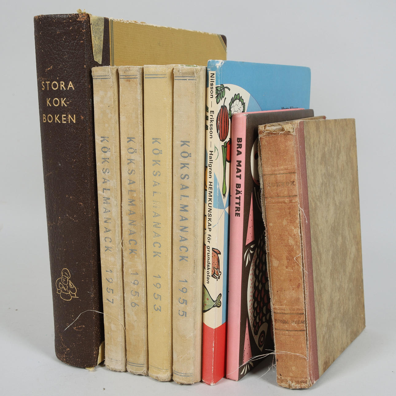 LIBROS, 8 piezas, conocimiento de comida y cocina, 1900.