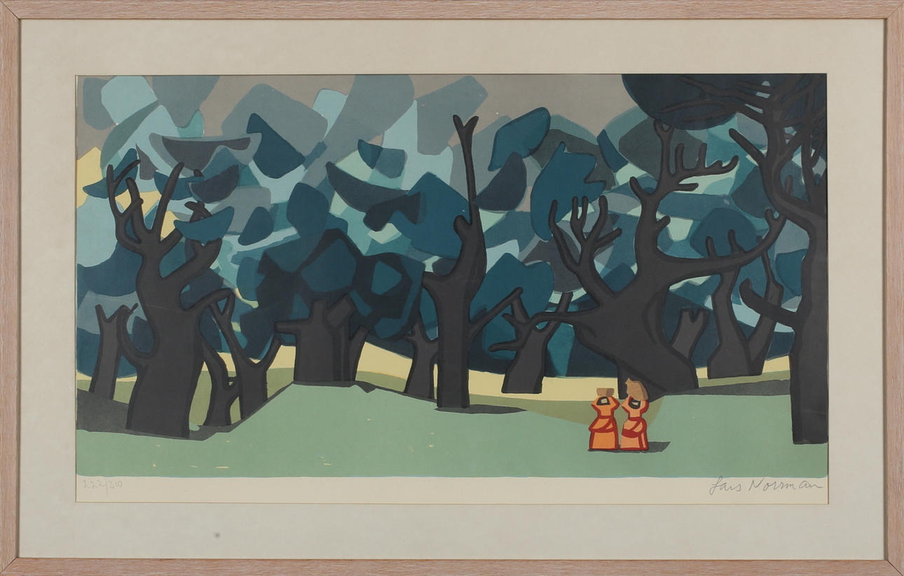 LARS NORMANN. litografi, 222/310, signerad Lars Normann.