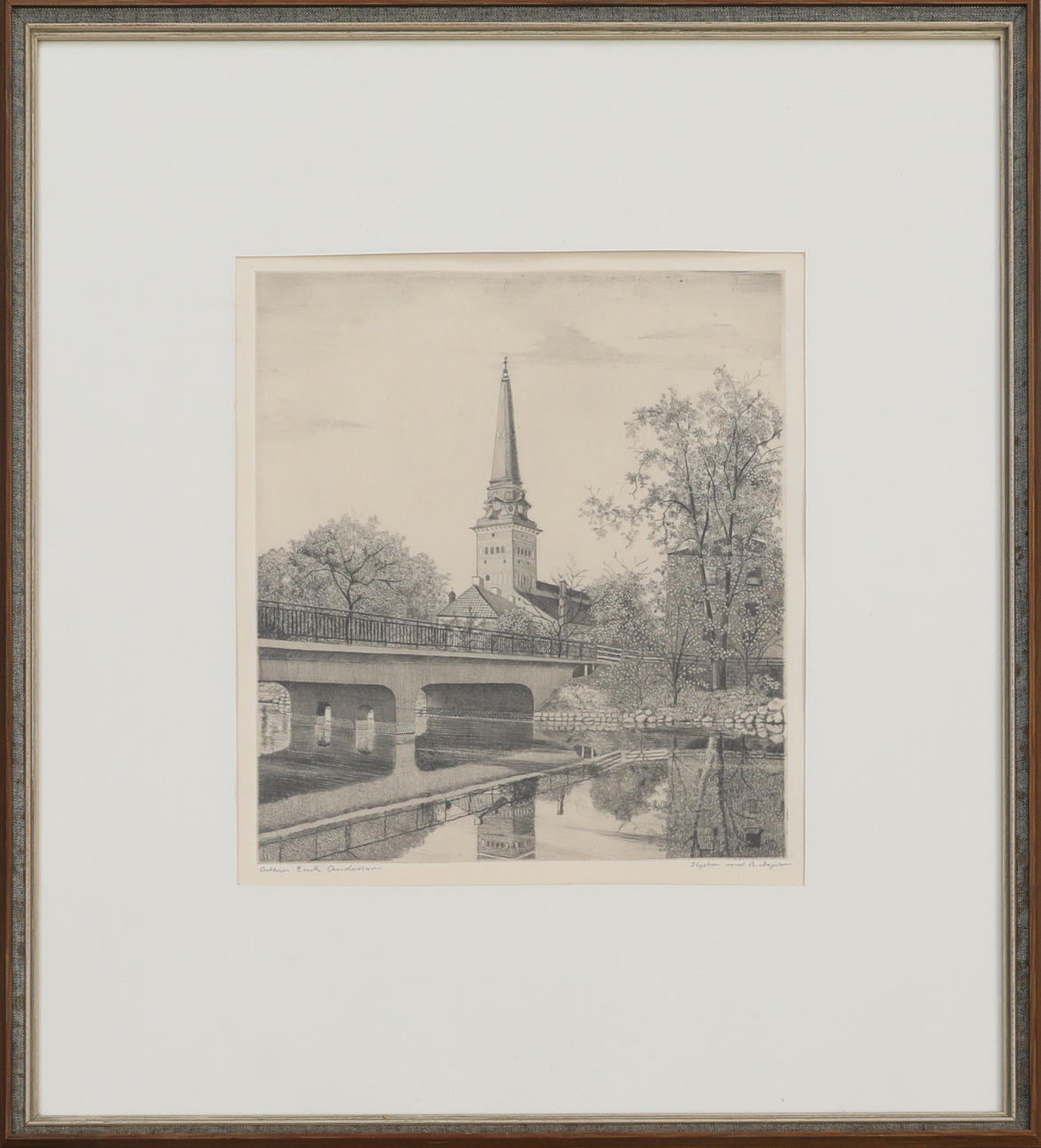 ARTUR ENOK ANDERSSON. Etching signed.