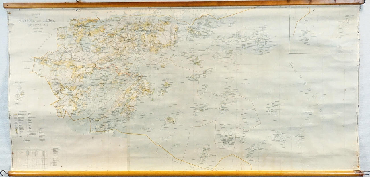 MAPA ESCOLAR ENVÍO LÄNNA Y FRÖTUNA, enrollable.