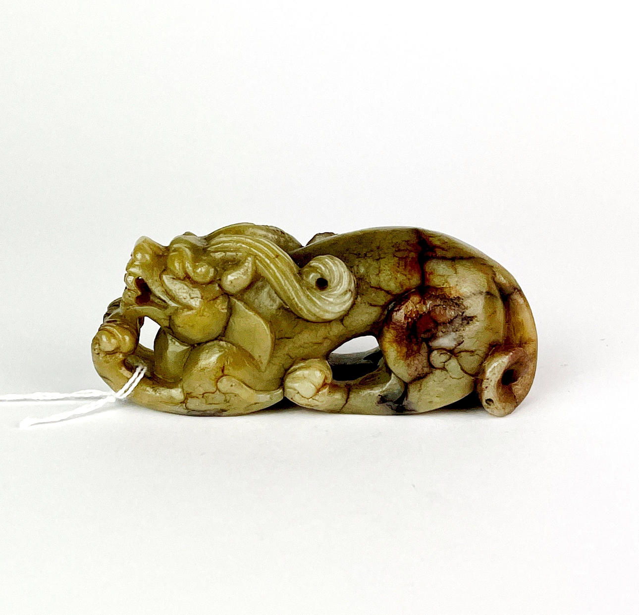 DRAGÓN CHINO DE JADE TALLADO.