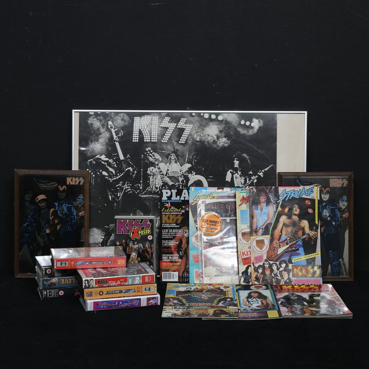 KISS- OCH MUSIKRELATERADE FÖREMÅL.