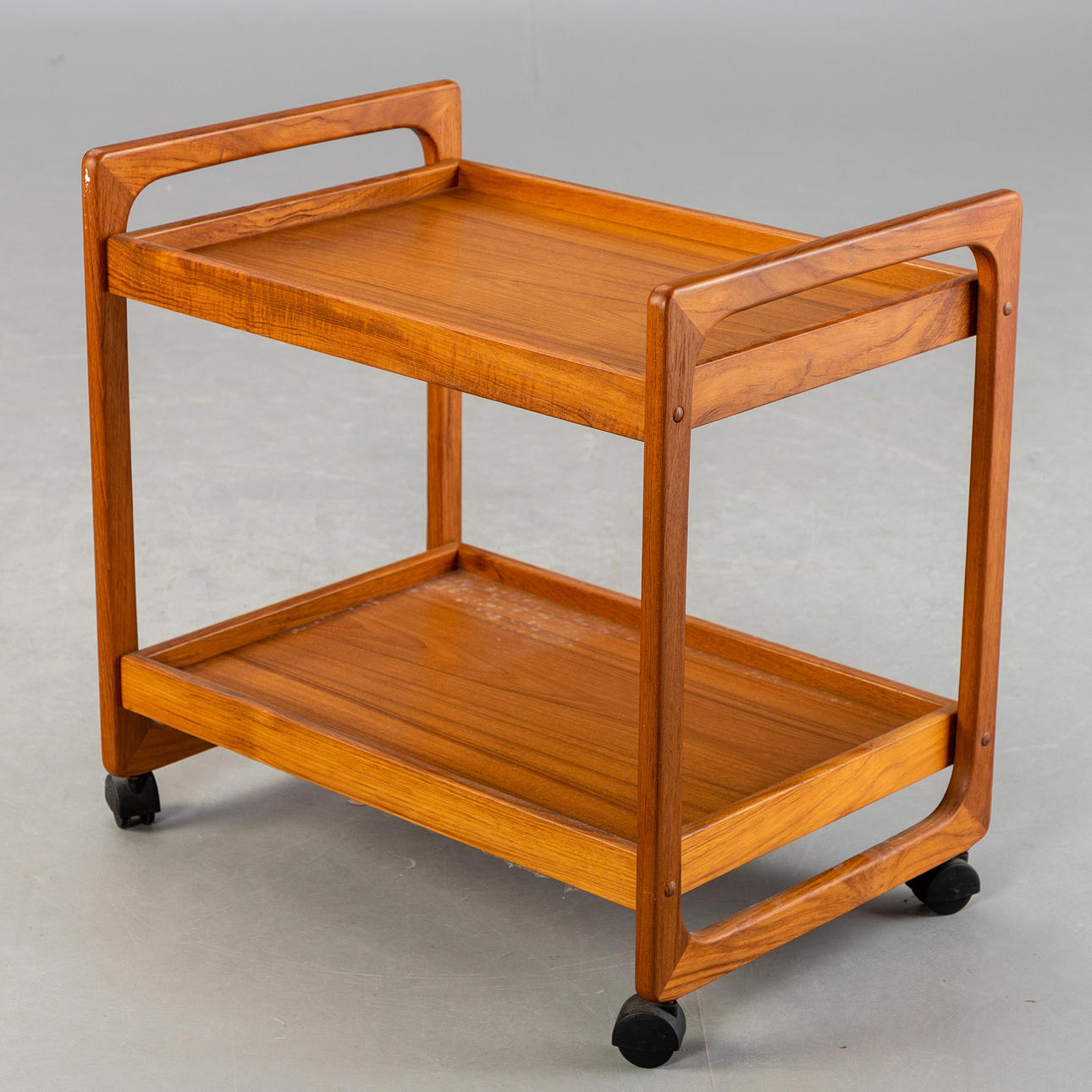 Teak tea trolley.