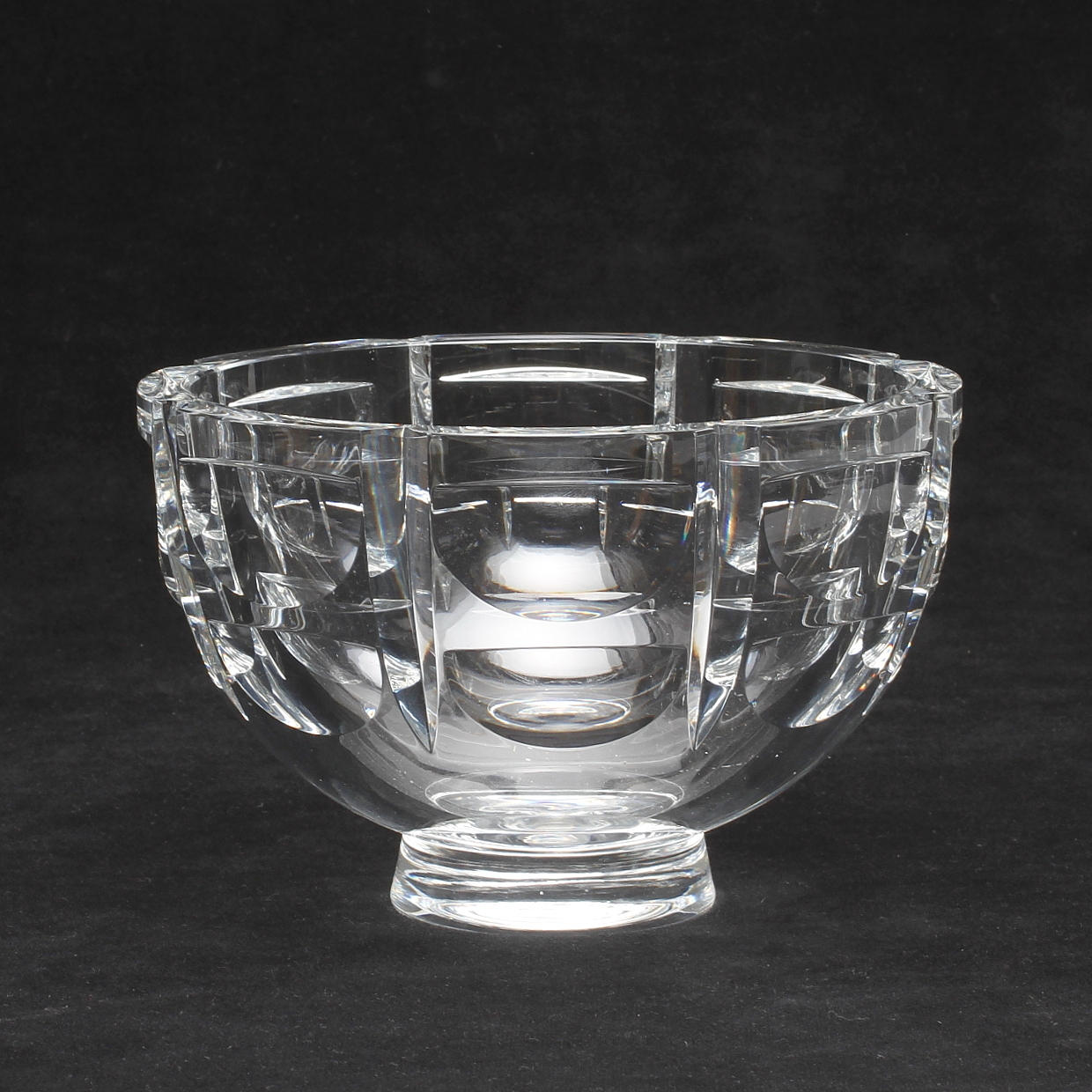 SKÅL, glas, "Tusen fönster" Simon Gate, Orrefors.