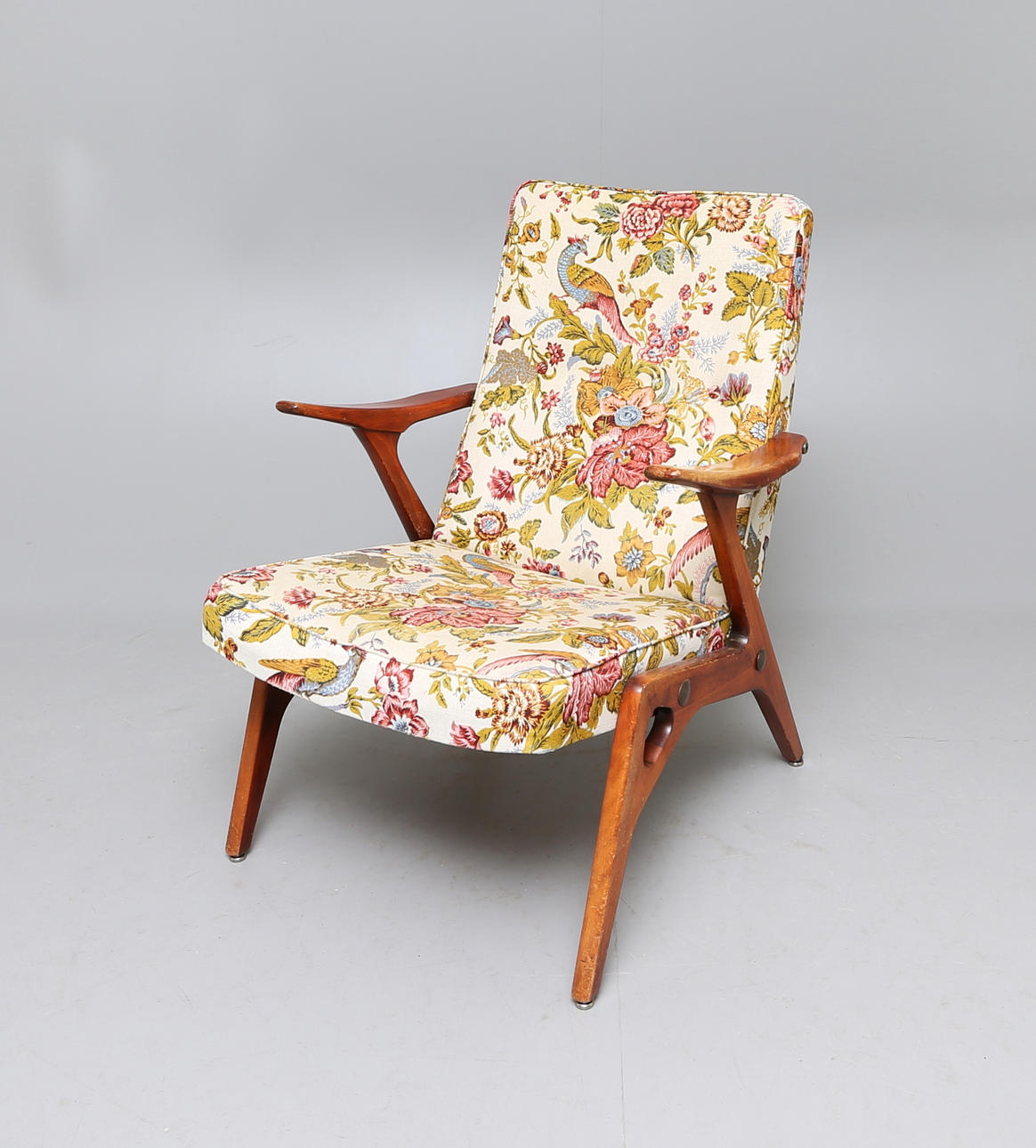 FÅTÖLJ, teak, 1950/60-tal.