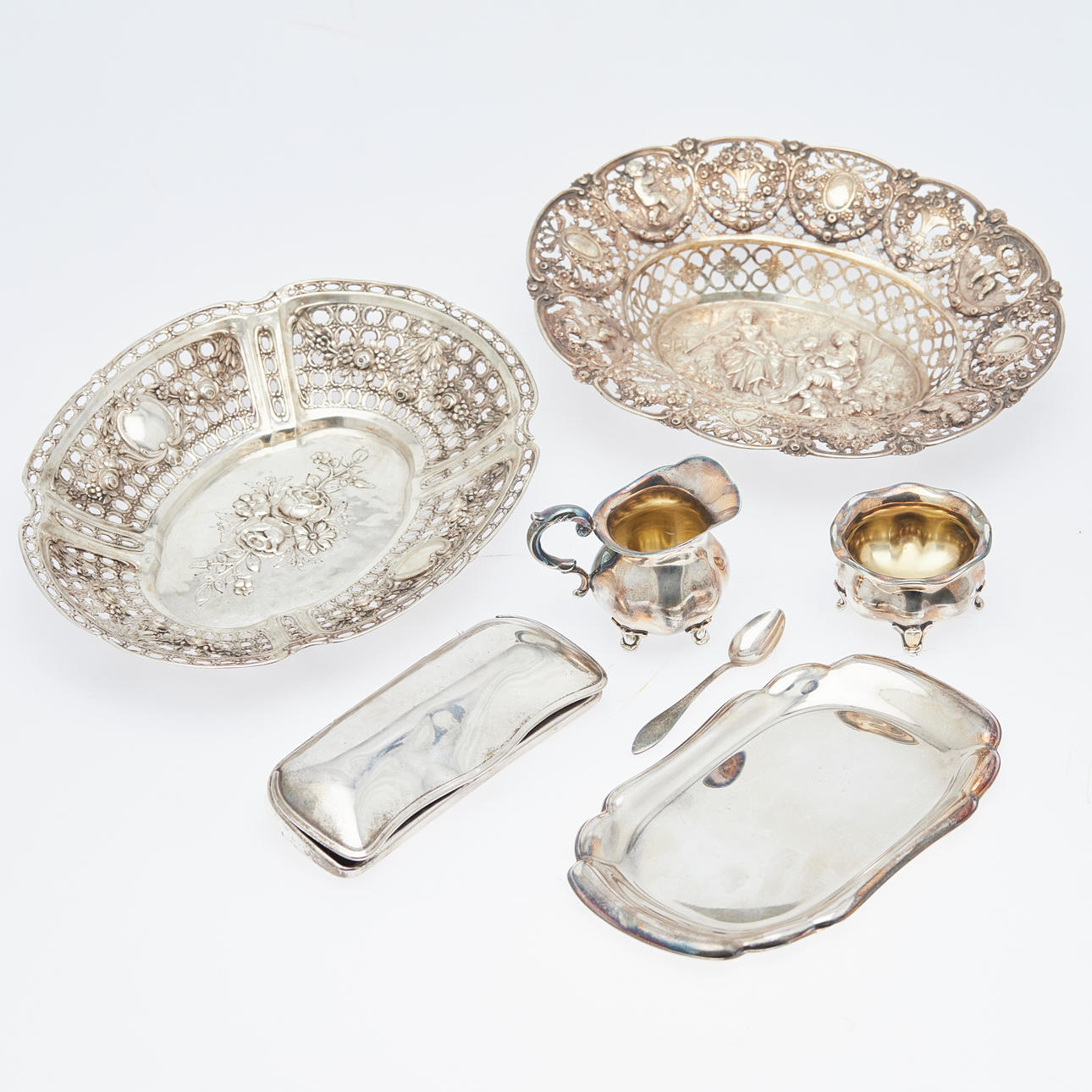 Silver service, silver, olika legeringar (7).