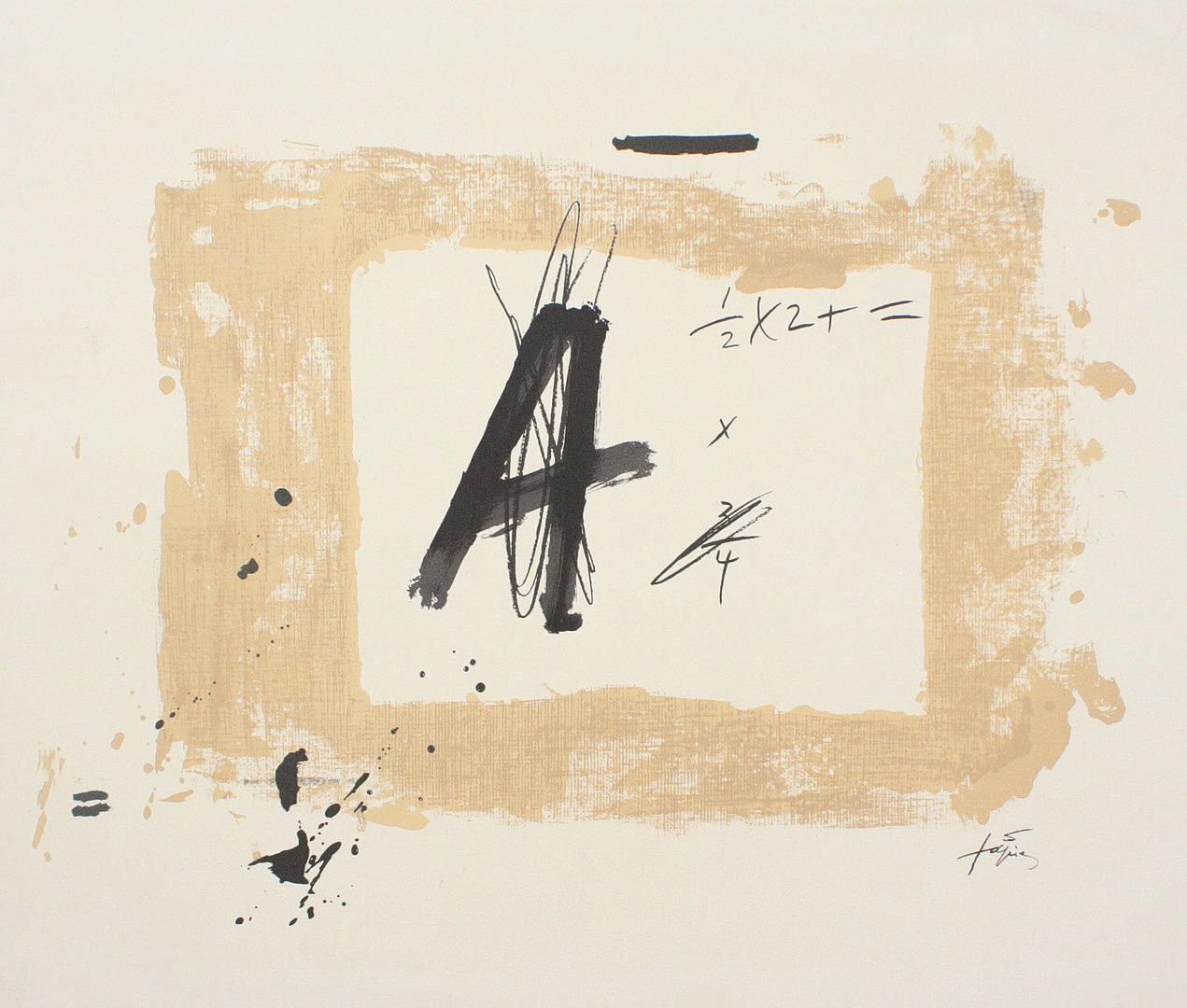 ANTONI TAPIES. After. 'La Letra A', print.