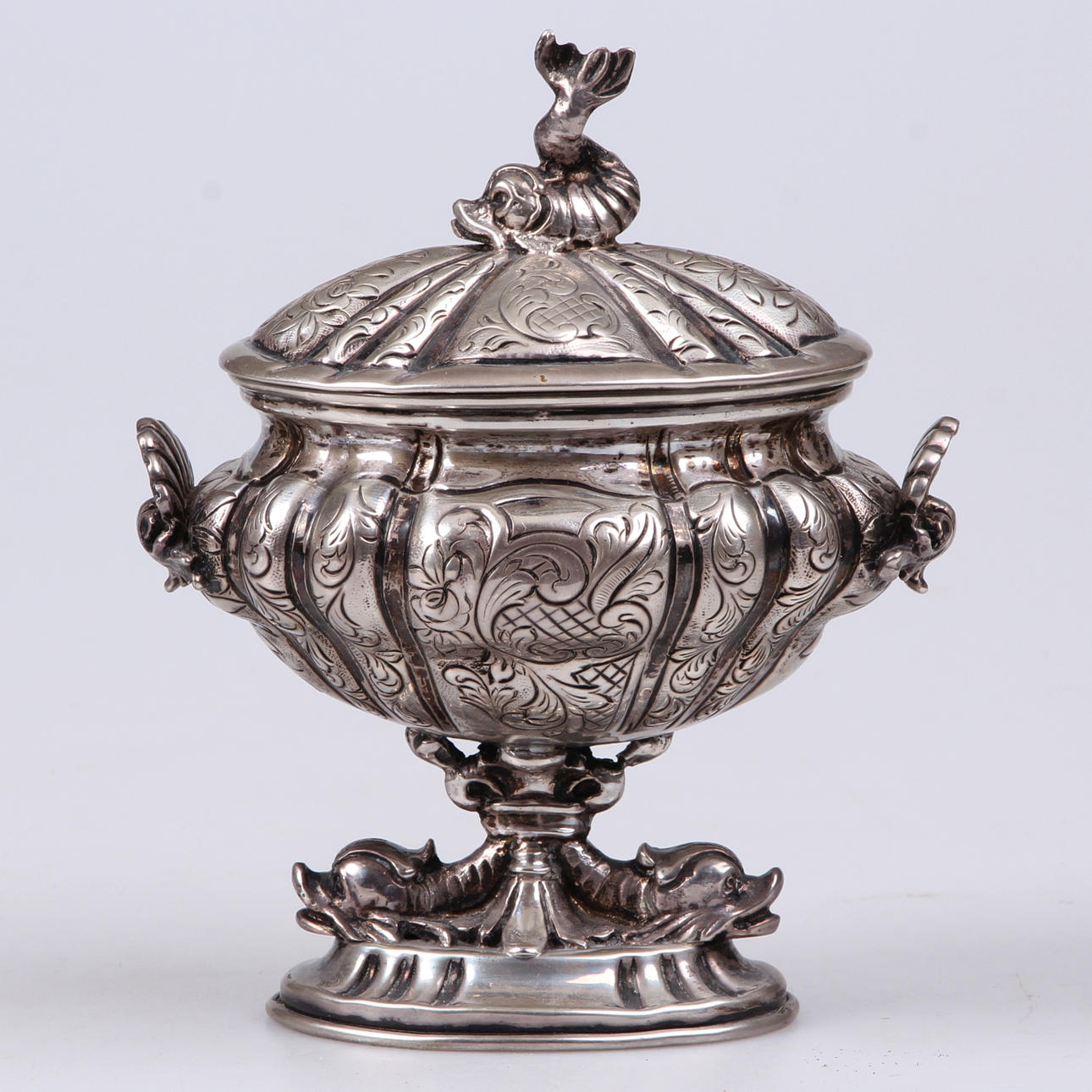 LOCKSKÅL, Silver, troligen 1800-talets andra hälft.