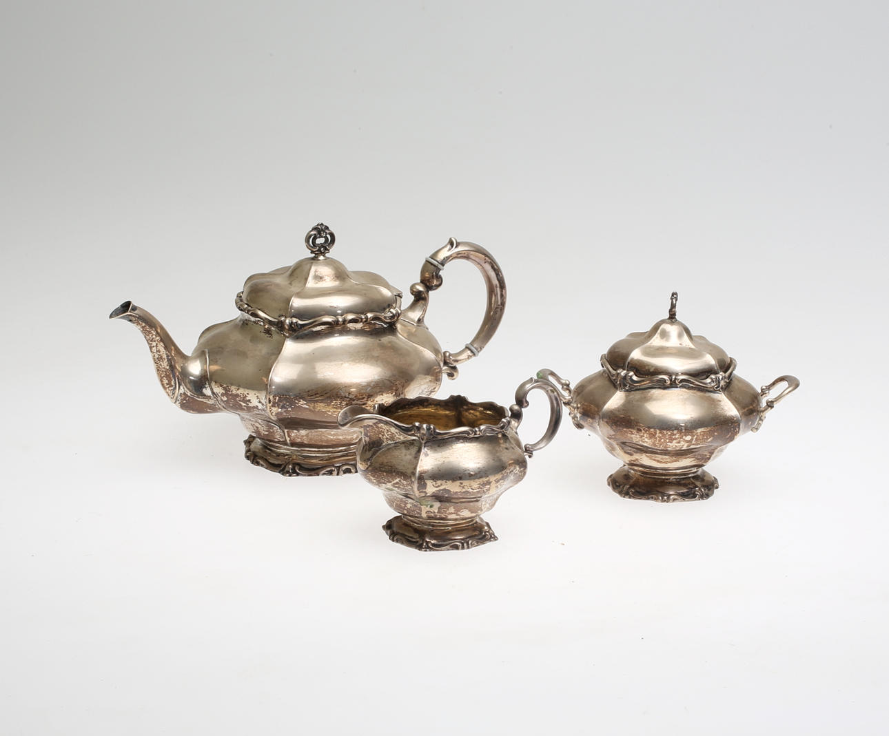 SERVIS, 3 delar, silver, tidigt 1900-tal.