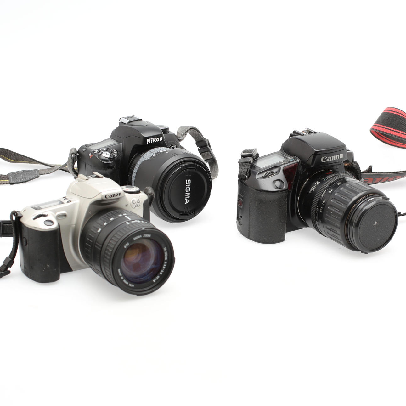 CÁMARAS, 3 piezas, i.a. canon, nikon.