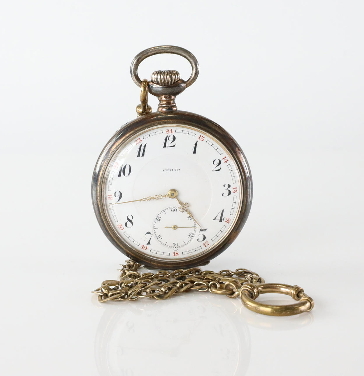 POCKET WATCH, silver, Zenit.