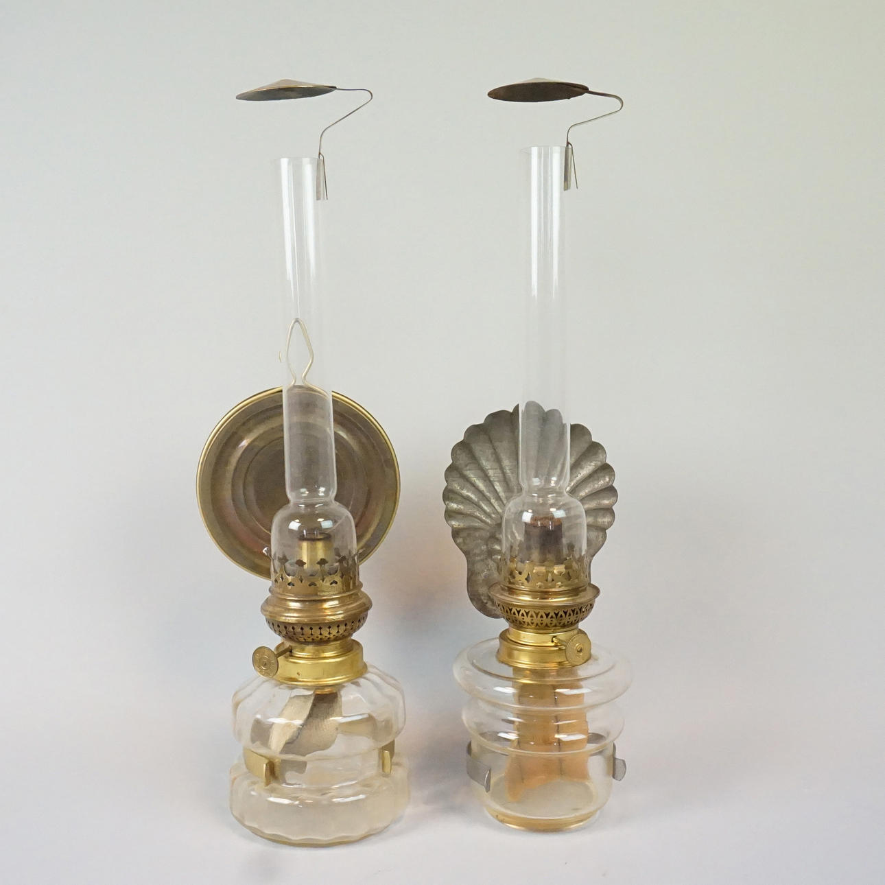 SEINÄVALOT, 2 kpl, lasi/metalli.