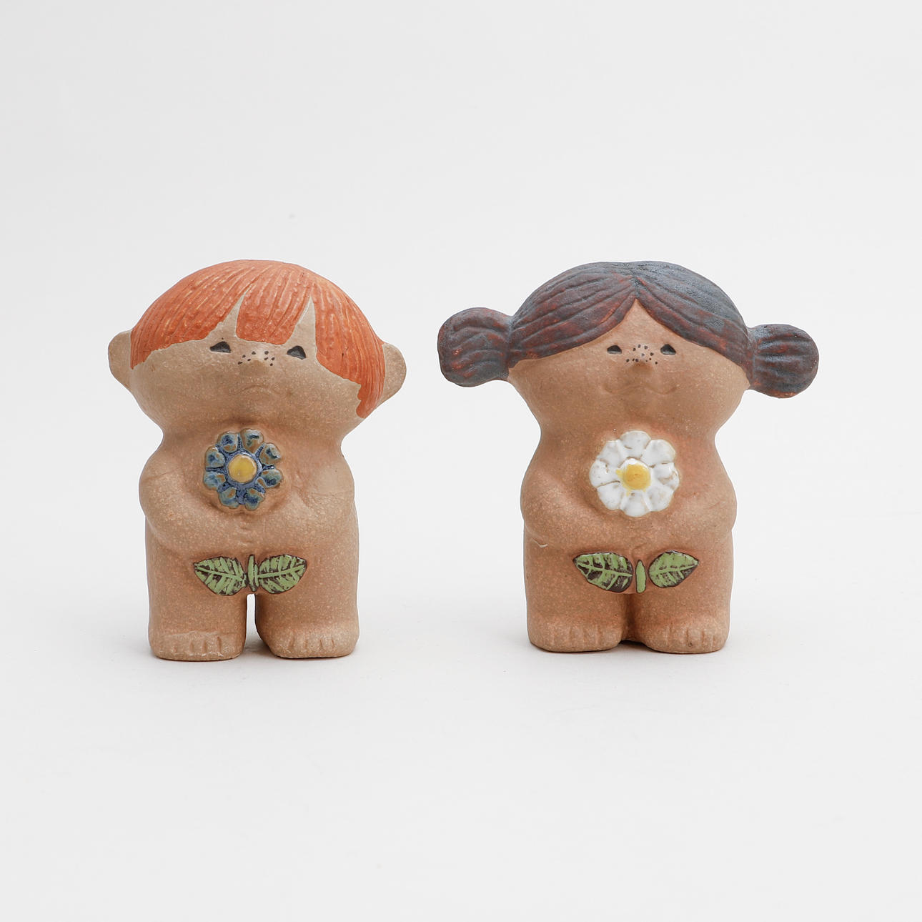 LISA LARSON. Figurines, 2 pcs, stoneware, 