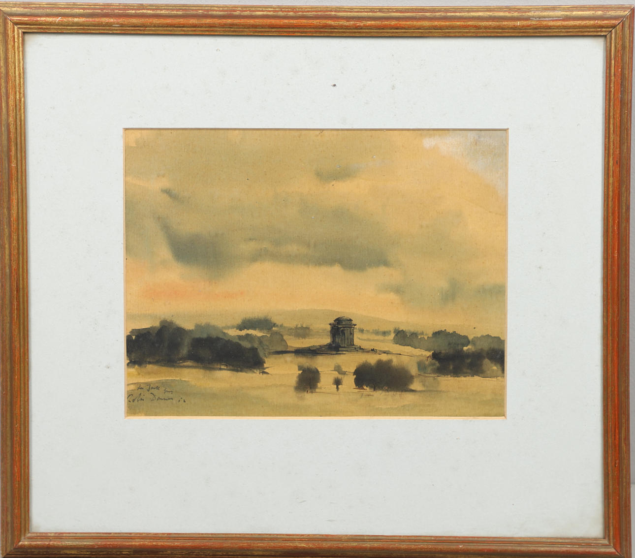 ROBIN DARWIN (1910-1974), LANDSCAPE WITH TEMPLE.