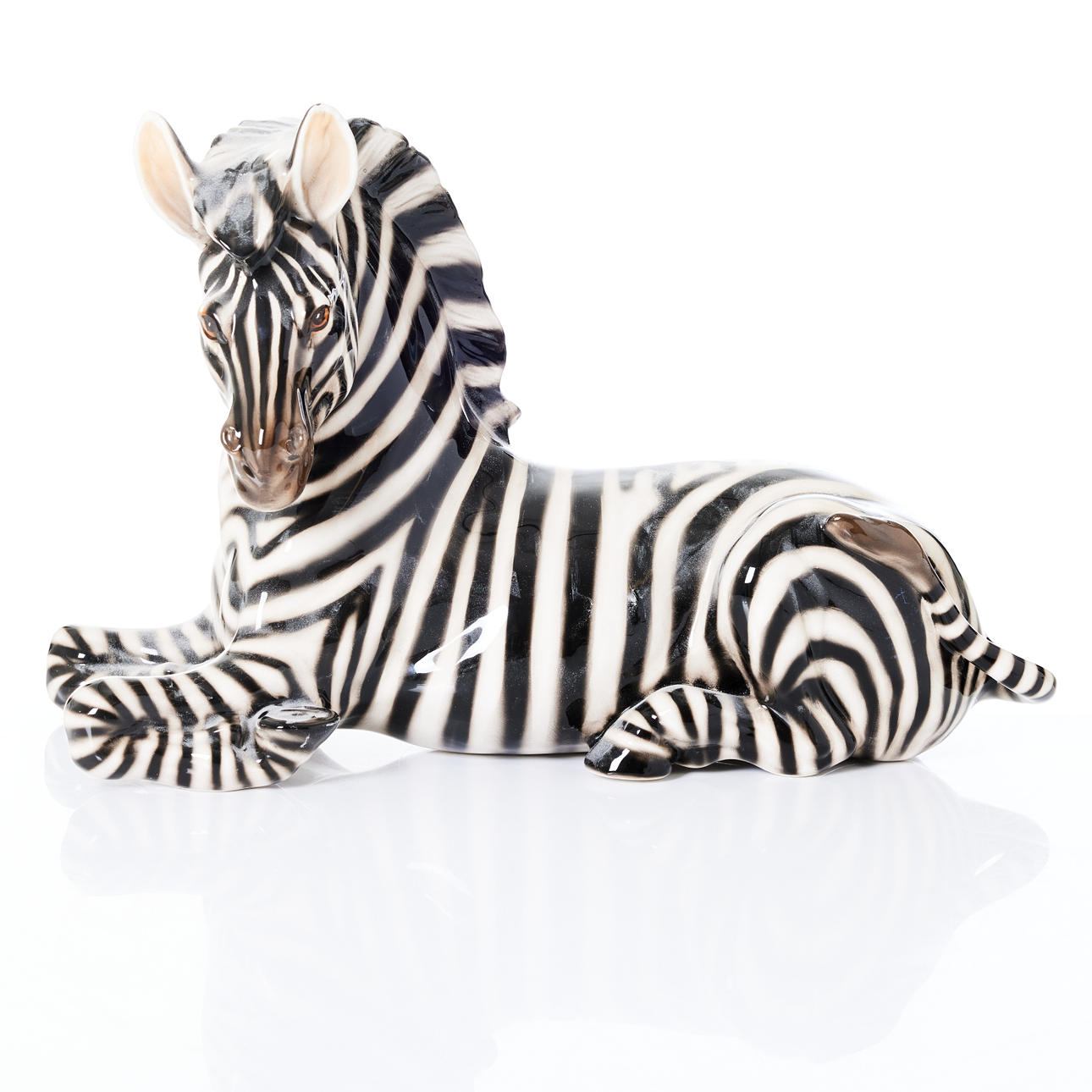 RONZAN, Italy, figurine in the form of a zebra, porcelain