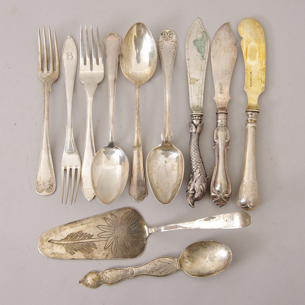 BESTICK, 11 delar, silver.