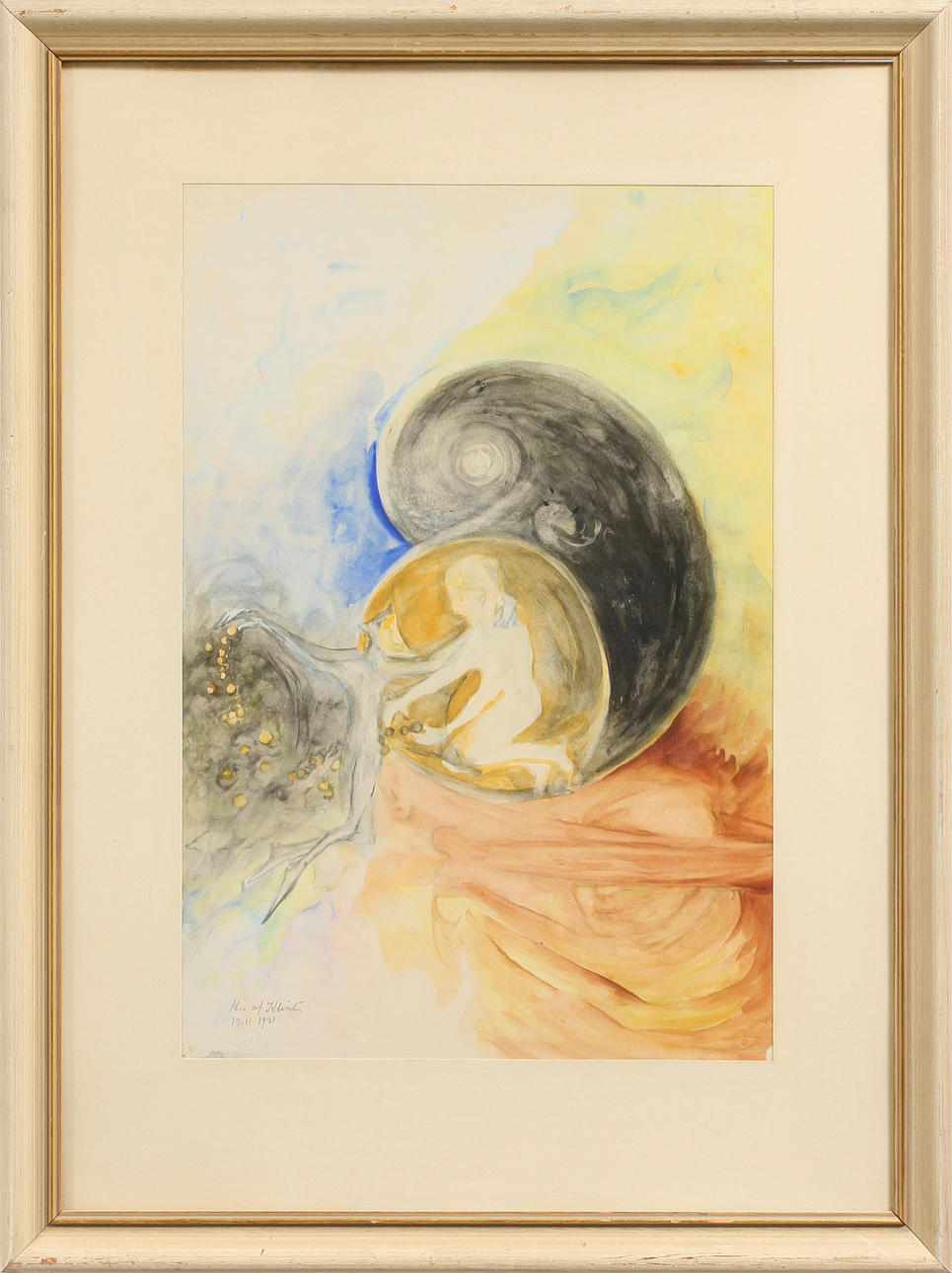 HILMA AF KLINT (1862-1944). Utan titel. Akvarell.