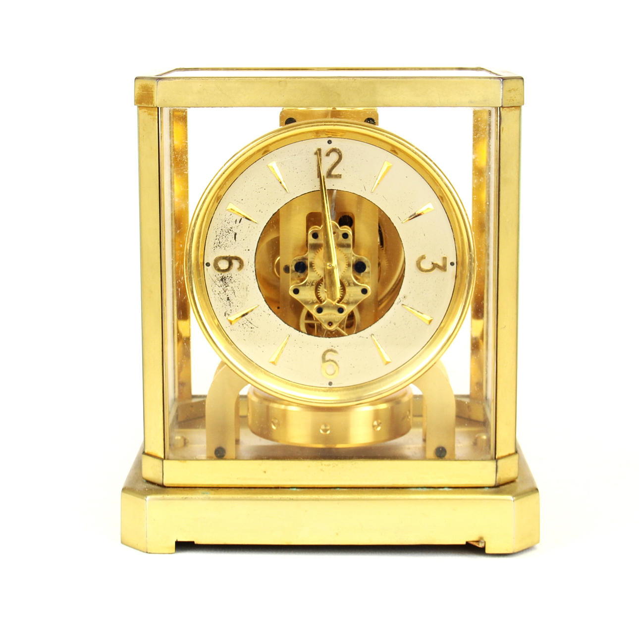1970'S GILT ATMOS CLOCK.
