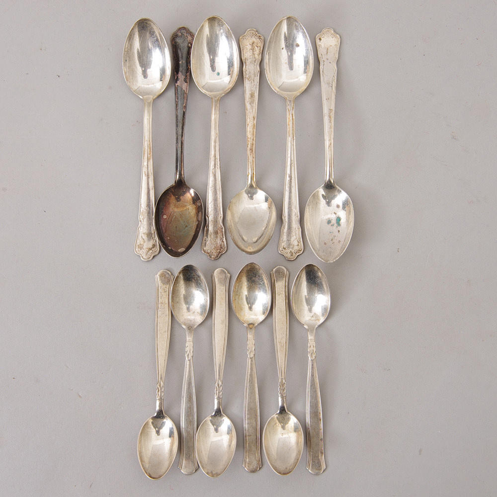 KAFFE SAMT MOCKASKEDAR, 6+6 stycken, silver, GAB.