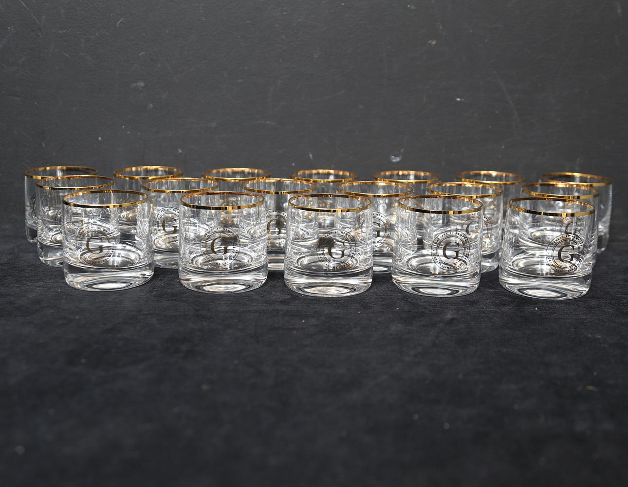 TUMBLER, atten stykker, glas, Newport.