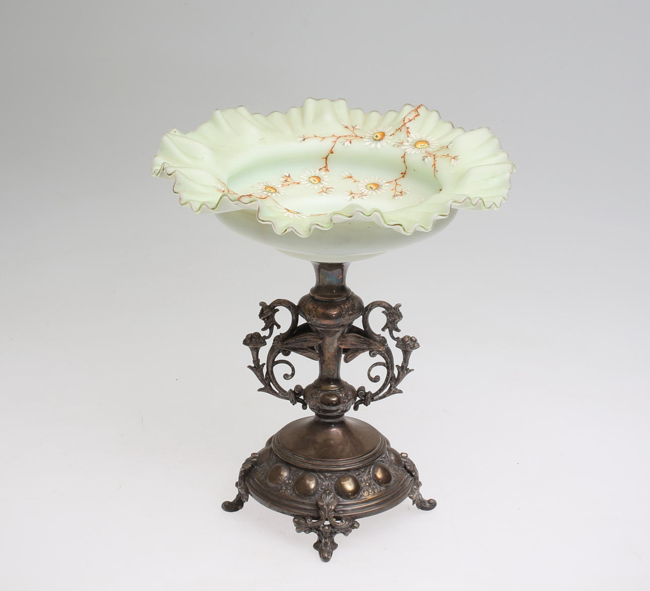 VISITKORTSFAT, nysilver, 18/1900-tal.