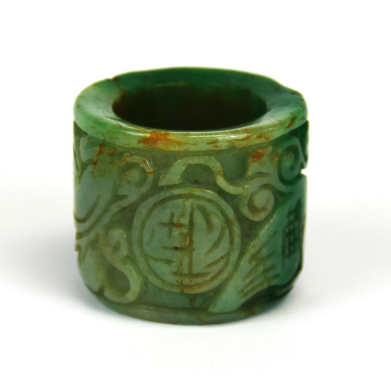 KINESISK JADE Bueskyttes TOMMELRING.