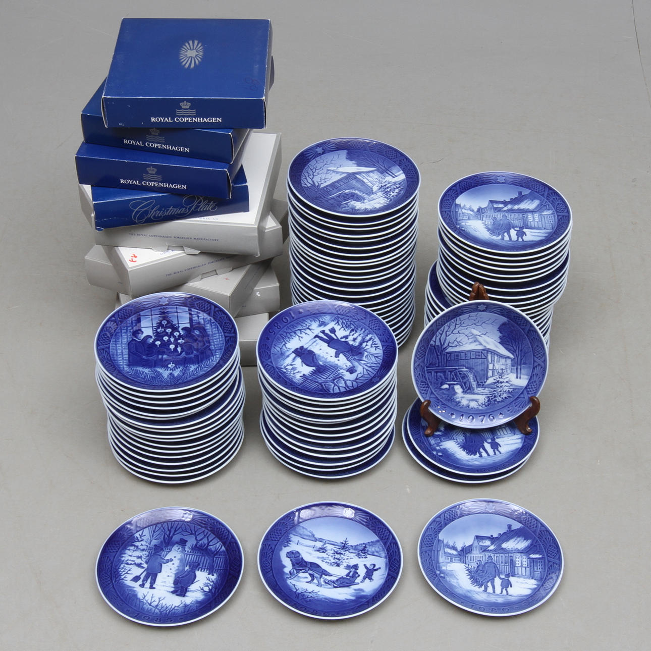 JULTALLRIKAR, ca 80 st, porslin, Royal Copenhagen, 1960-1990tal.