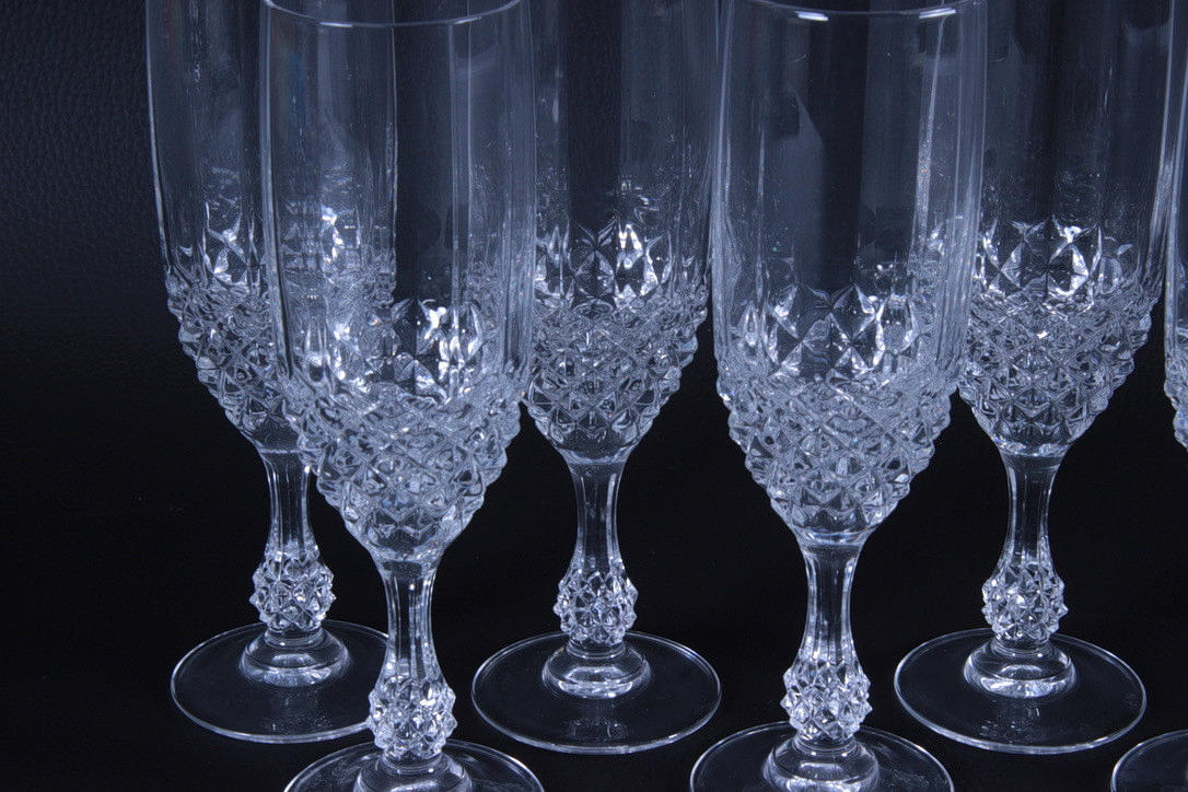 CHAMPAGNEGLAS, 6 stk., 19/2000-tal.