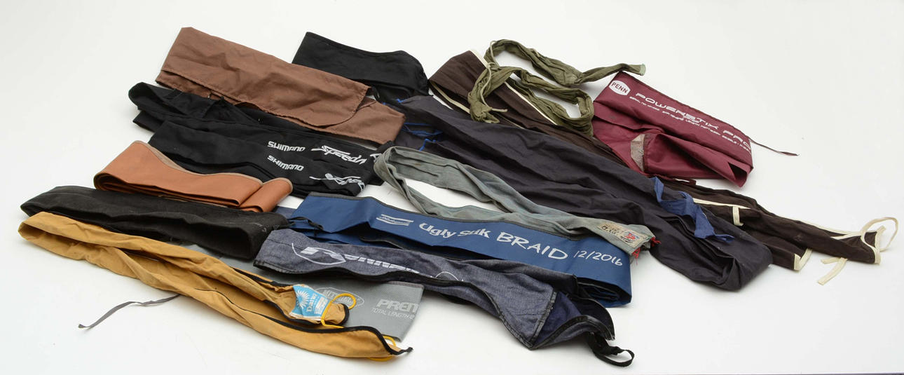 Fiskeutrustning, Fodral, Väskor m.m. ca 33st.