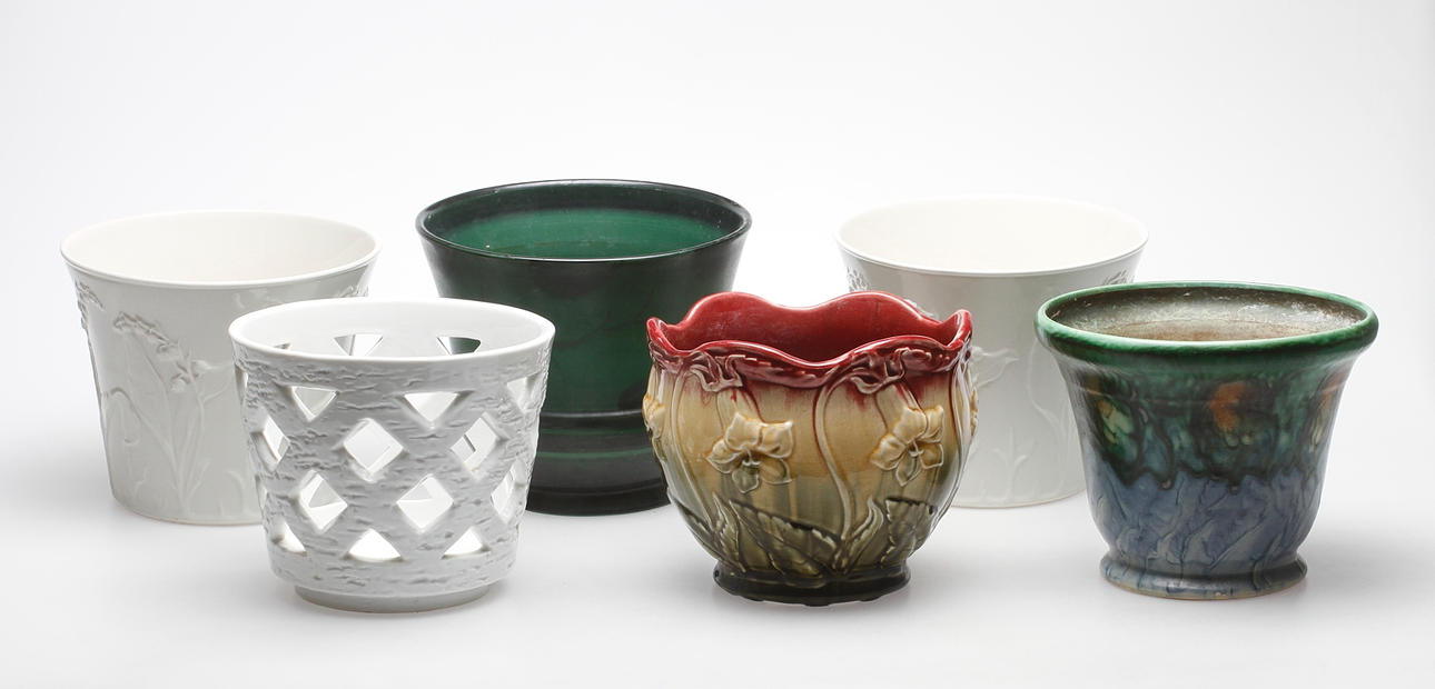 YTTERFODER, 6 st, keramik, bland annat Bobergs fajansfabrik, Gustavsberg, Rörstrand.