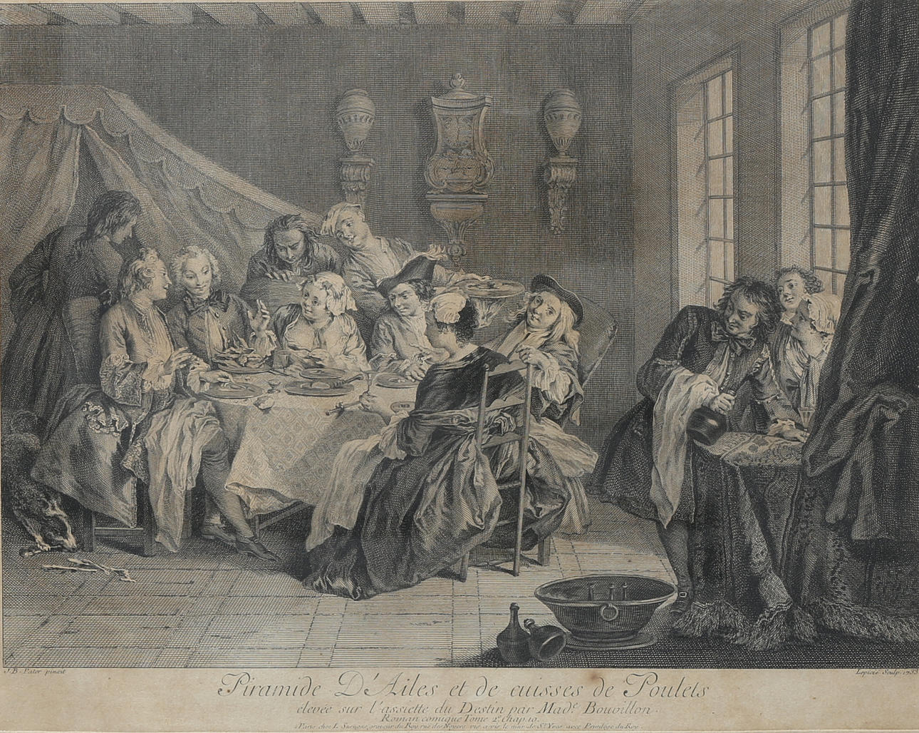 GRAVYR, "Piramide D'Ailes et de cuisses de Poulets", 1700/1800-tal.