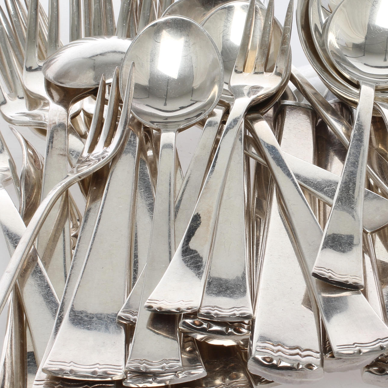 BESTICK, 32 delar, nysliver, C.G. Hallberg, 1900-tal.