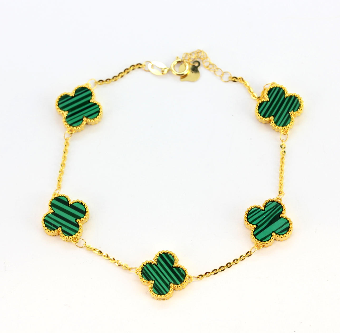 GULD MALAKIT ARMBAND.