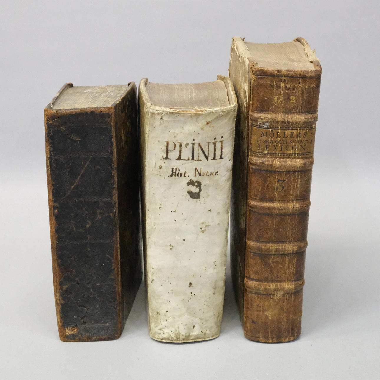 THREE BOOK BANDS, 17th/18th/19th CENTURY.