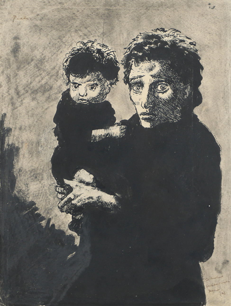 MERVYN PEAKE (1911-1968). MOTHER AND CHILD.